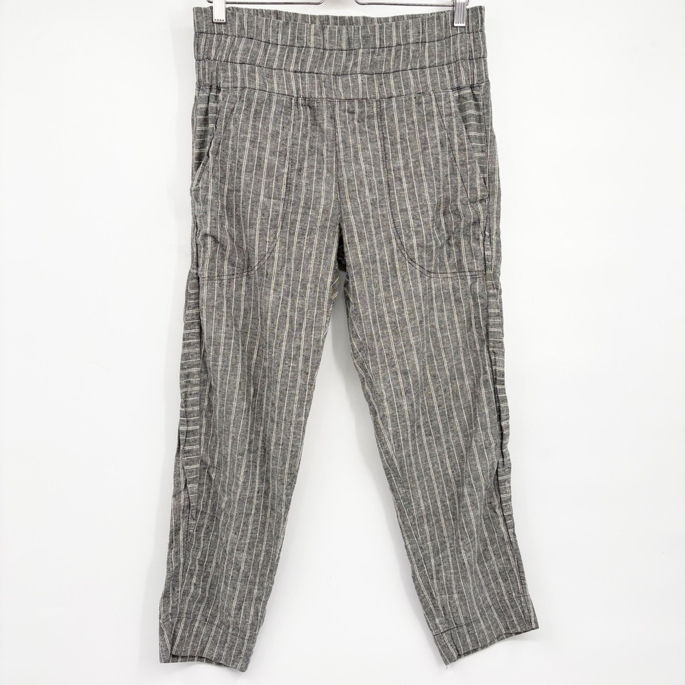 Prairie Underground Womens Hemp Cotton Striped Lagenlook Pull On Pants Size S
